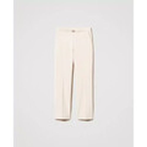 Jeans PANTALONI CON CINTURINO OVAL T E PIEGA Art. 242TP224A para mujer - Twin Set - Modalova