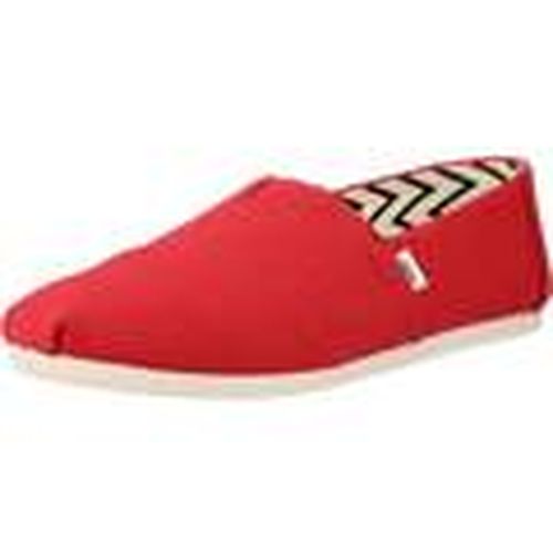 Alpargatas RED RECYCLED COTTON CANVAS para hombre - Toms - Modalova