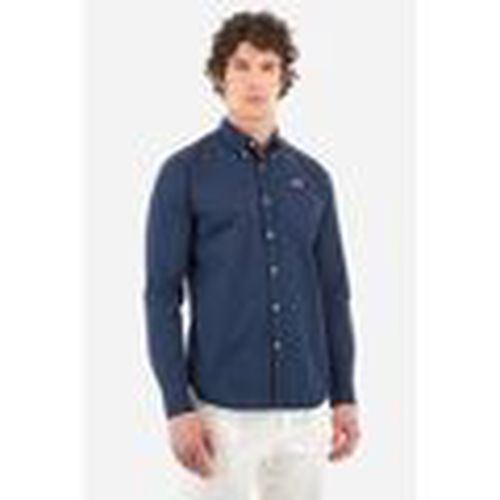 Camisa manga larga CCMC02-PP003 POPLIN-07017 NAVY para hombre - La Martina - Modalova