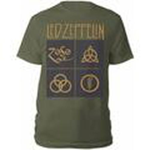 Camiseta manga larga Gold Symbols in Black Square para mujer - Led Zeppelin - Modalova