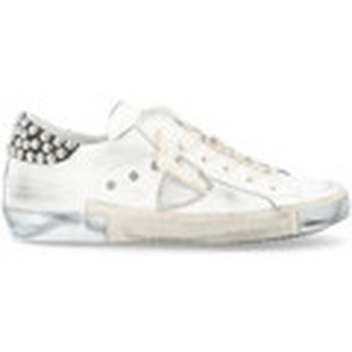 Deportivas Moda Zapatilla Paris X en piel blanca con para mujer - Philippe Model - Modalova