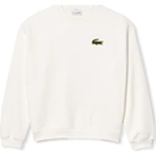 Jersey Loose Fit Badge Accent Sweatshirt - Blanc para hombre - Lacoste - Modalova