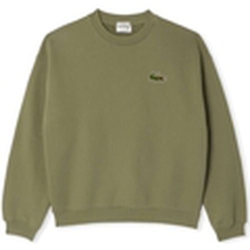 Jersey Loose Fit Badge Accent Sweatshirt - Vert Kaki para hombre - Lacoste - Modalova