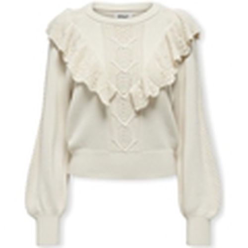 Jersey Cherry LS Ruffle Knit - Birch para mujer - Only - Modalova