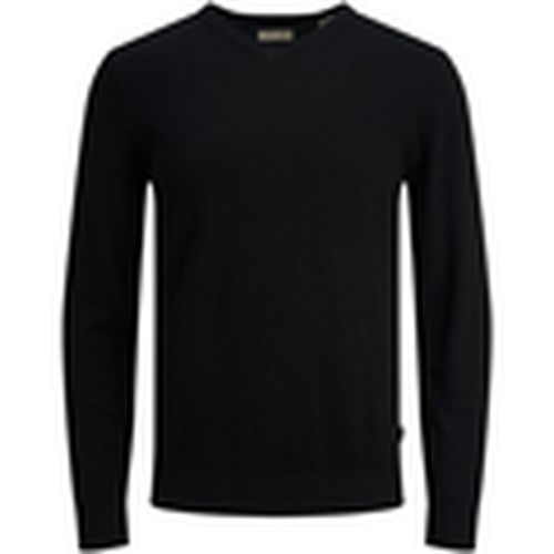 Jersey 12208365 JJEEMIL KNIT V-NECK NOOS BLACK para hombre - Jack & Jones - Modalova