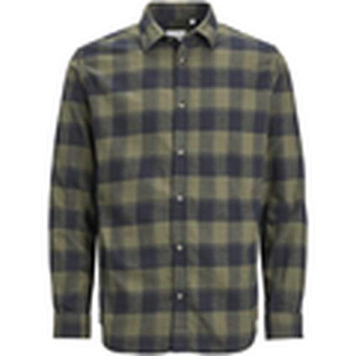 Camisa manga larga 12245084 JJEJOSHUA BUFFALO SHIRT LS LN FOREST NIGHT para hombre - Jack & Jones - Modalova