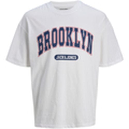 Camiseta 12269982 JJEBRADLEY VARSITY TEE SS O-NECK STYD BRIGHT WHITE para hombre - Jack & Jones - Modalova