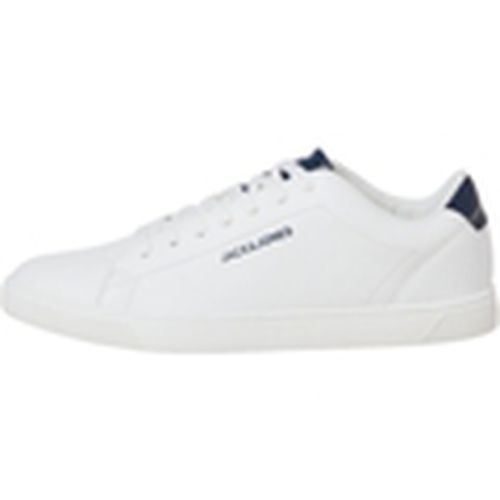 Deportivas Moda 12203642 JFWBOSLEY PU SNEAKER NOOS WHITE NAVY BLAZER para hombre - Jack & Jones - Modalova