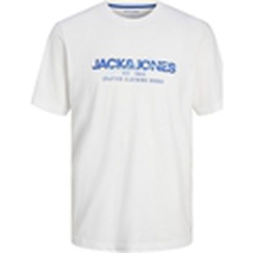 Camiseta 12256803 JJALVIS TEE SS CREW NECK WHITE para hombre - Jack & Jones - Modalova