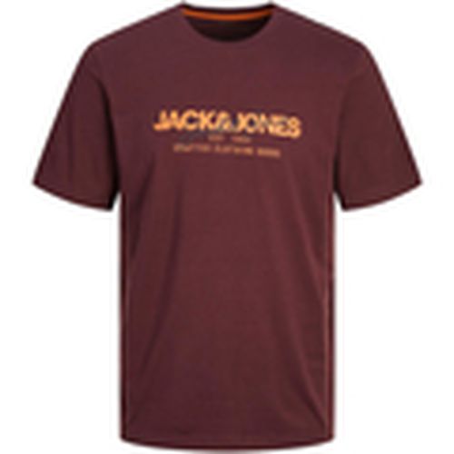 Camiseta 12256803 JJALVIS TEE SS CREW NECK VINEYARD para hombre - Jack & Jones - Modalova