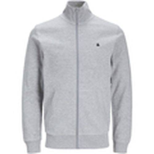 Jersey 12250737 JJEPAULOS SWEAT ZIP NOOS LIGHT GREY MELANGE para hombre - Jack & Jones - Modalova