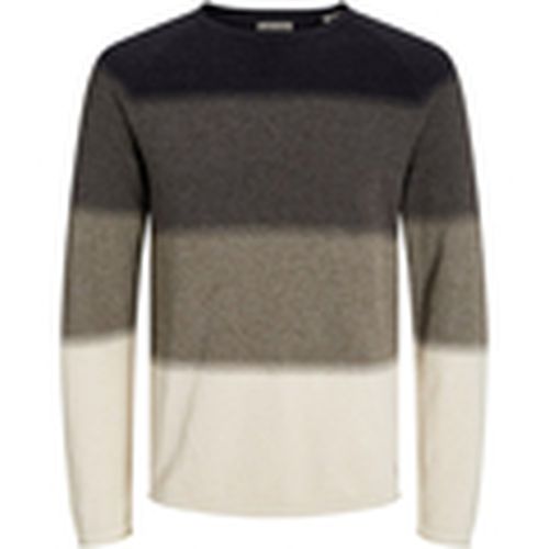 Jersey 12157321 JJEHILL KNIT CREW NECK NOOS MULCH LIGHT BROWN GRADIENT para hombre - Jack & Jones - Modalova