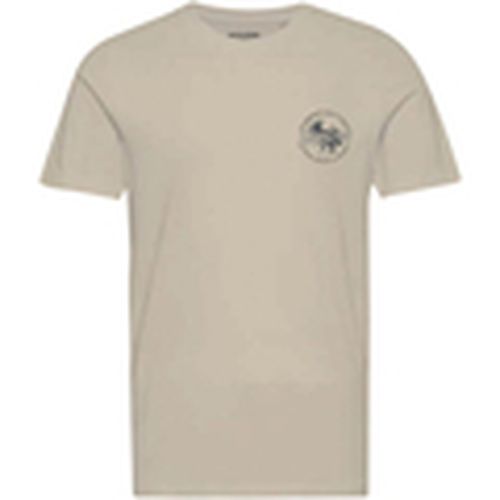 Camiseta 12270872 JJRICKY TEE SS CREW NECK LN BUTTERCREAM para hombre - Jack & Jones - Modalova