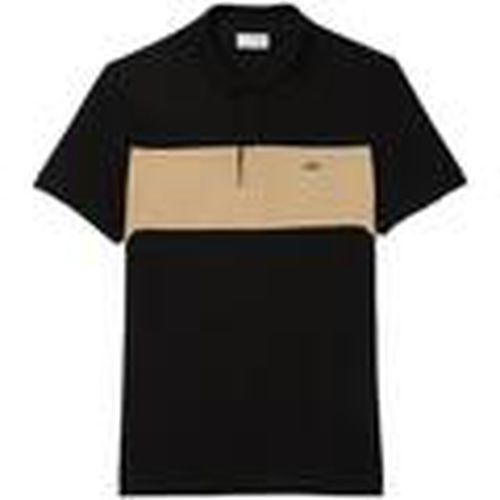 Tops y Camisetas Colour Block Polo Shirt Black/Beige para hombre - Lacoste - Modalova