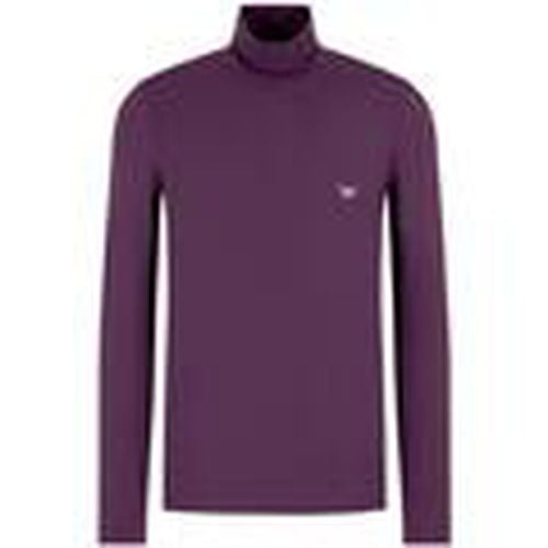 Jersey Lounge Turtle Roll Neck Sweater Blackberry para hombre - Emporio Armani - Modalova