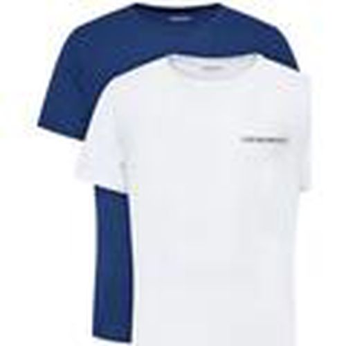 Tops y Camisetas Lounge 2 Pack Crew T-Shirts White/Blue para hombre - Emporio Armani - Modalova