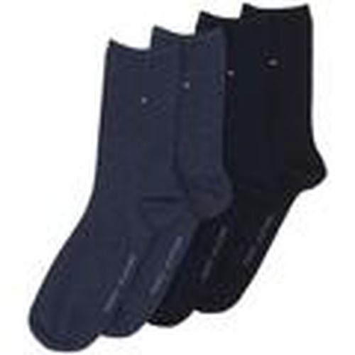 Calcetines Two Pack Knitted Logo Socks Dark Navy Blue para hombre - Tommy Hilfiger - Modalova