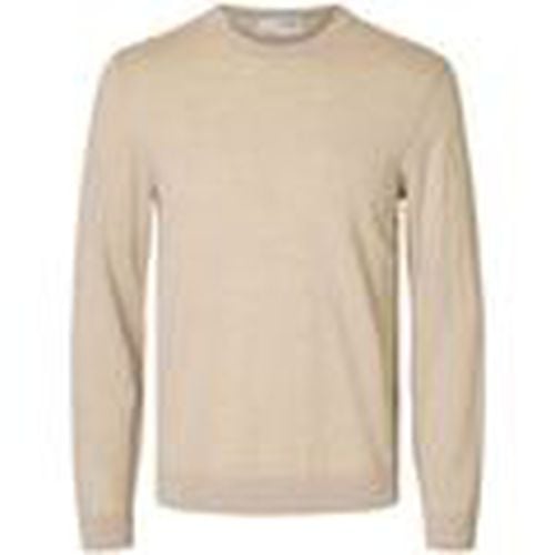 Jersey 16094647 TRAY MERINO CREW-OATMEAL para hombre - Selected - Modalova