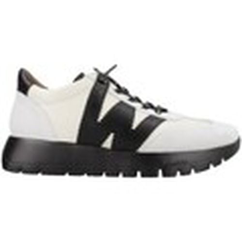 Deportivas Moda ZAPATILLAS BLANCAS DE CORDONES NEGRAS MERI A-2476 para mujer - Wonders - Modalova