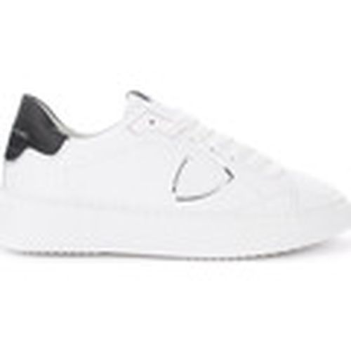 Deportivas Moda Zapatilla Temple en cuero blanco con spoiler para mujer - Philippe Model - Modalova