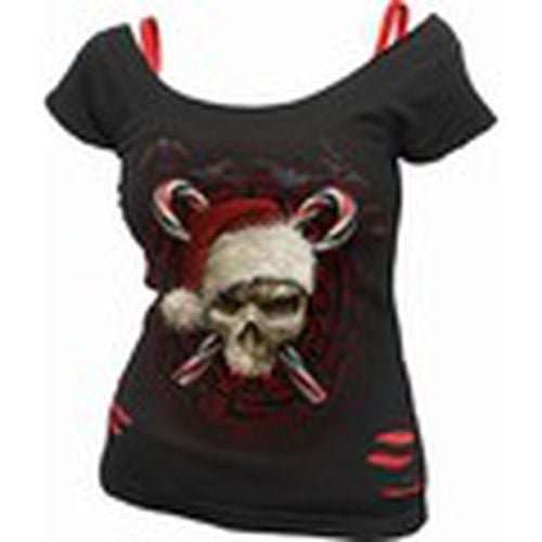 Camiseta Candy Cane Santa para mujer - Spiral - Modalova