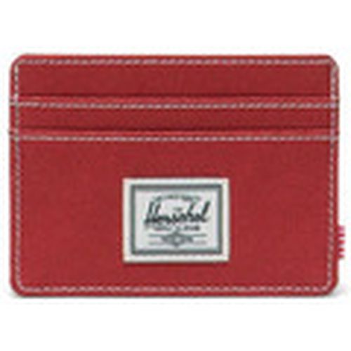 Cartera Carteira Charlie Cardholder Red Ochre/White Stitch para mujer - Herschel - Modalova