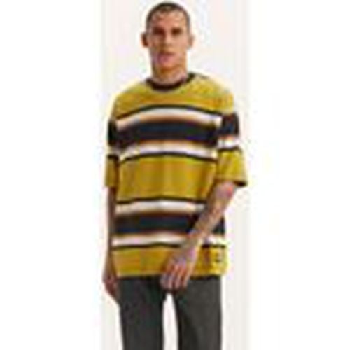 Tops y Camisetas A1005 0024 - SKATE TEE-SULPHUR STRIPE GREEN AND BROWN para hombre - Levis - Modalova