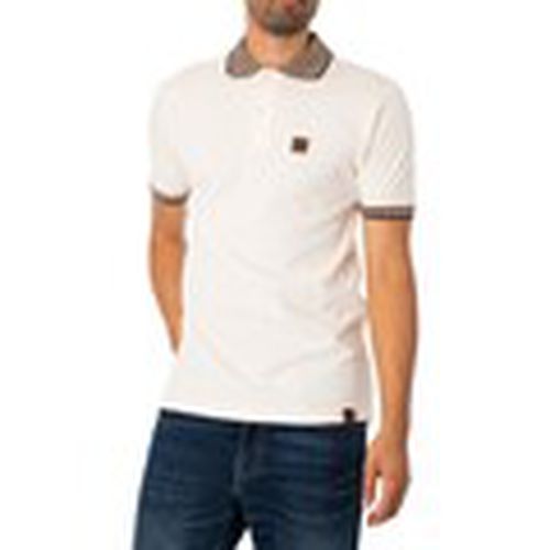 Polo Polo De Piqué Con Ribete A Cuadros De Cuadros para hombre - Trojan - Modalova