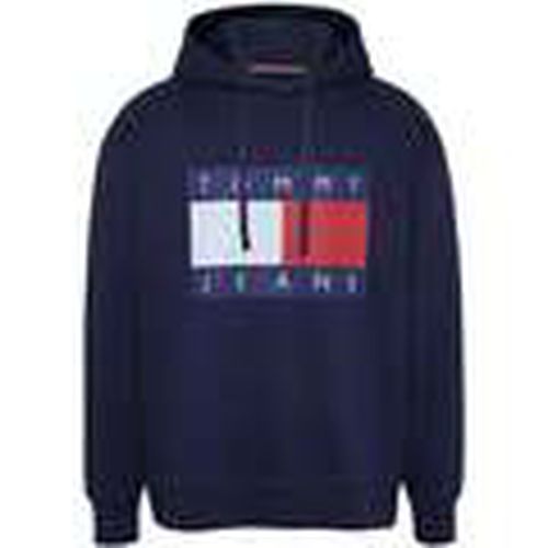 Jersey Flag Badge Relaxed Hoodie Dark Night Navy Melange para hombre - Tommy Jeans - Modalova