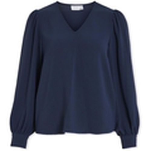 Blusa Top Gaja L/S - Navy Blazer para mujer - Vila - Modalova