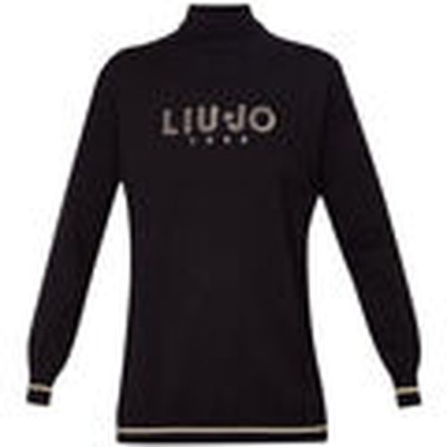 Jersey Jersey de cuello alto con logotipo y strass para mujer - Liu Jo - Modalova