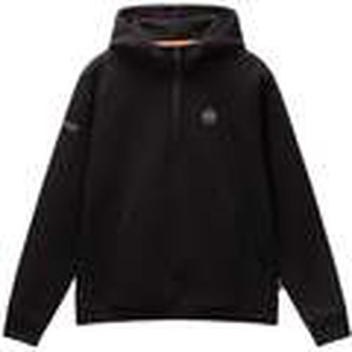 Jersey Badge Quarter Zip Hoodie Black para hombre - Napapijri - Modalova