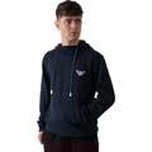 Jersey Lounge Hooded Sweatshirt Navy para hombre - Emporio Armani - Modalova