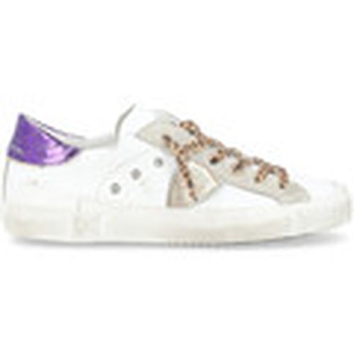 Deportivas Moda Zapatilla París X blanco y morado con para mujer - Philippe Model - Modalova