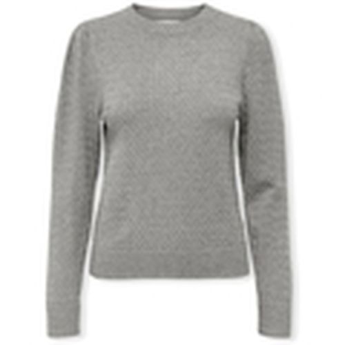 Jersey Katia Life Knit L/S - Medium Grey Melange para mujer - Only - Modalova