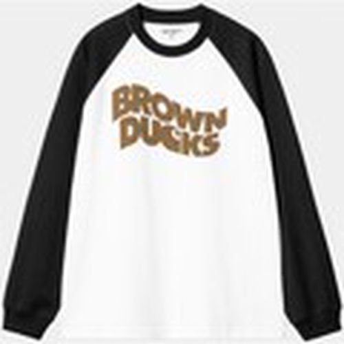 Camiseta CAMISETA BROWN DUCKS LS TEE WHITE/BLACK para hombre - Carhartt - Modalova