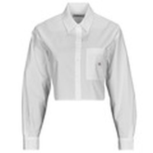 Camisa WOVEN LABEL CROPPED SHIRT para mujer - Calvin Klein Jeans - Modalova