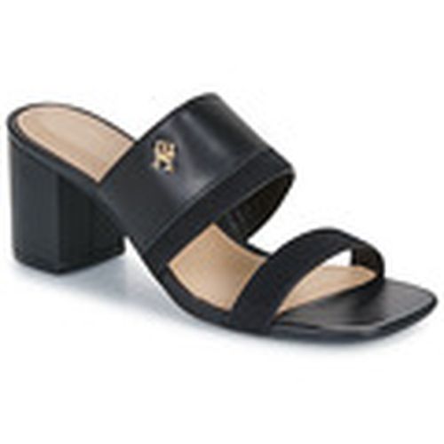 Sandalias LEATHER SUEDE BLOCK HEEL MULE para mujer - Tommy Hilfiger - Modalova