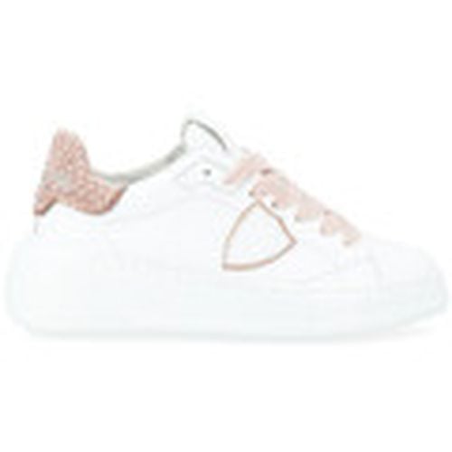 Deportivas Moda Zapatilla Tres Temple blanco y rosa para mujer - Philippe Model - Modalova