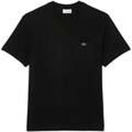 Tops y Camisetas Chest Pocket Cotton T-Shirt Black para hombre - Lacoste - Modalova