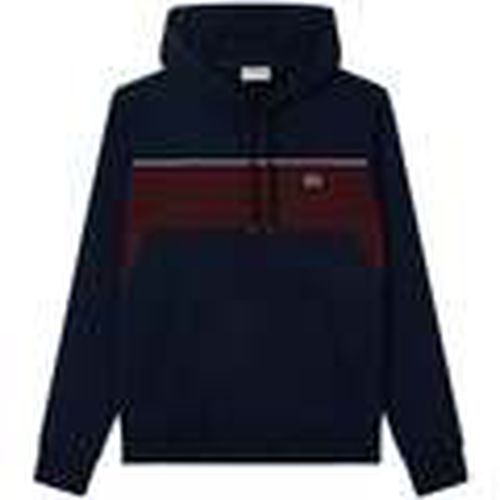 Jersey Colour Block Fleece Hoodie Navy Blue/Bordeaux para hombre - Lacoste - Modalova