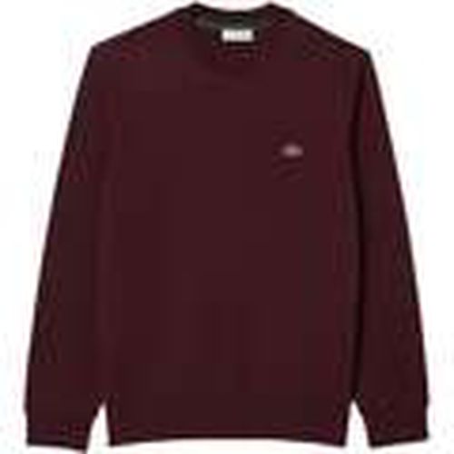 Jersey Fleece Crew Sweatshirt Bordeaux para hombre - Lacoste - Modalova