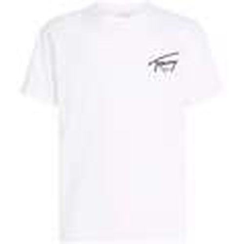 Tops y Camisetas Signature Logo Crew T-Shirt White para hombre - Tommy Jeans - Modalova