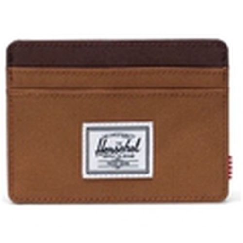 Cartera Charlie Eco Cardholder - Rubber/Chicory Coffee para hombre - Herschel - Modalova