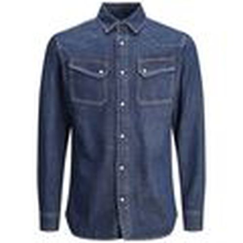 Camisa manga larga 12261895 RENO-BLUE DENIM para hombre - Jack & Jones - Modalova