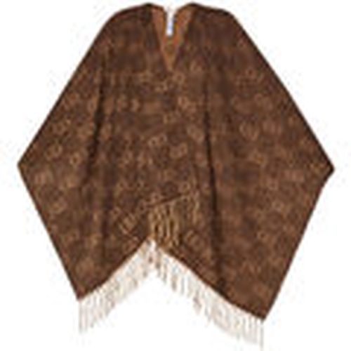 Bufanda Poncho con logotipo monograma jacquard para mujer - Liu Jo - Modalova