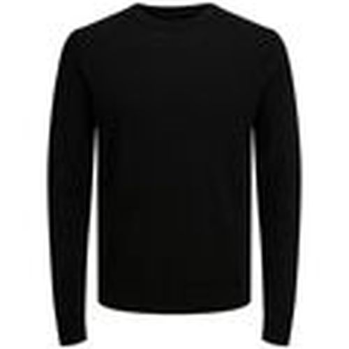 Jersey 12216817 MERINO CREW-BLACK para hombre - Jack & Jones - Modalova