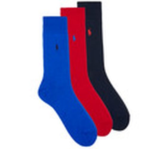 Calcetines altos MERCERZD CTN CREW SOCK 3 PACK para hombre - Polo Ralph Lauren - Modalova