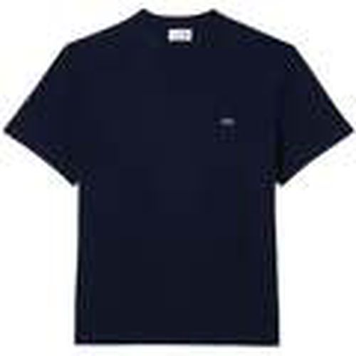 Tops y Camisetas Chest Pocket Cotton T-Shirt Midnight Blue para hombre - Lacoste - Modalova