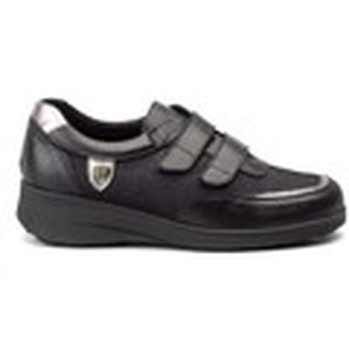 Zapatos Zapatillas casual de piel negras para mujer - Iberico Shoes - Modalova